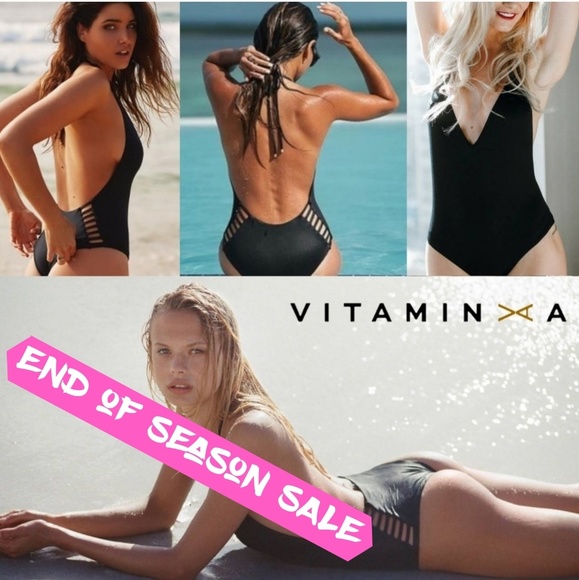 Vitamin A Other - Vitamin A swim one piece Bianca cut out plunge NEW
